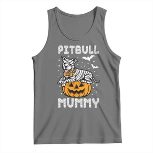 Halloween Dog Lover Tank Top Funny Pitbull Mummy TS12 Black Heather Print Your Wear