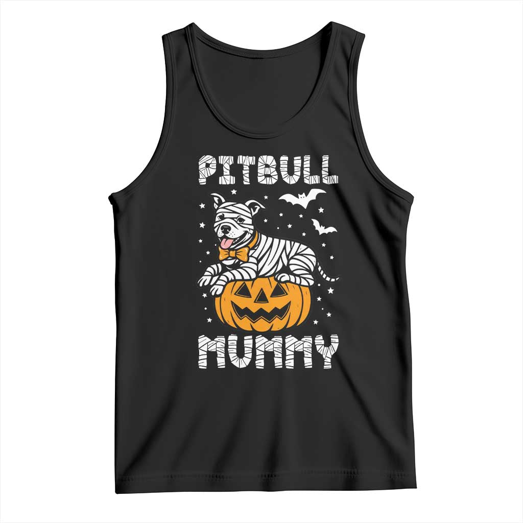 Halloween Dog Lover Tank Top Funny Pitbull Mummy TS12 Black Print Your Wear