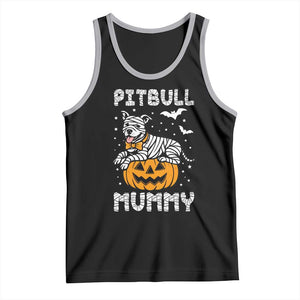 Halloween Dog Lover Tank Top Funny Pitbull Mummy TS12 Black Athletic Heather Print Your Wear