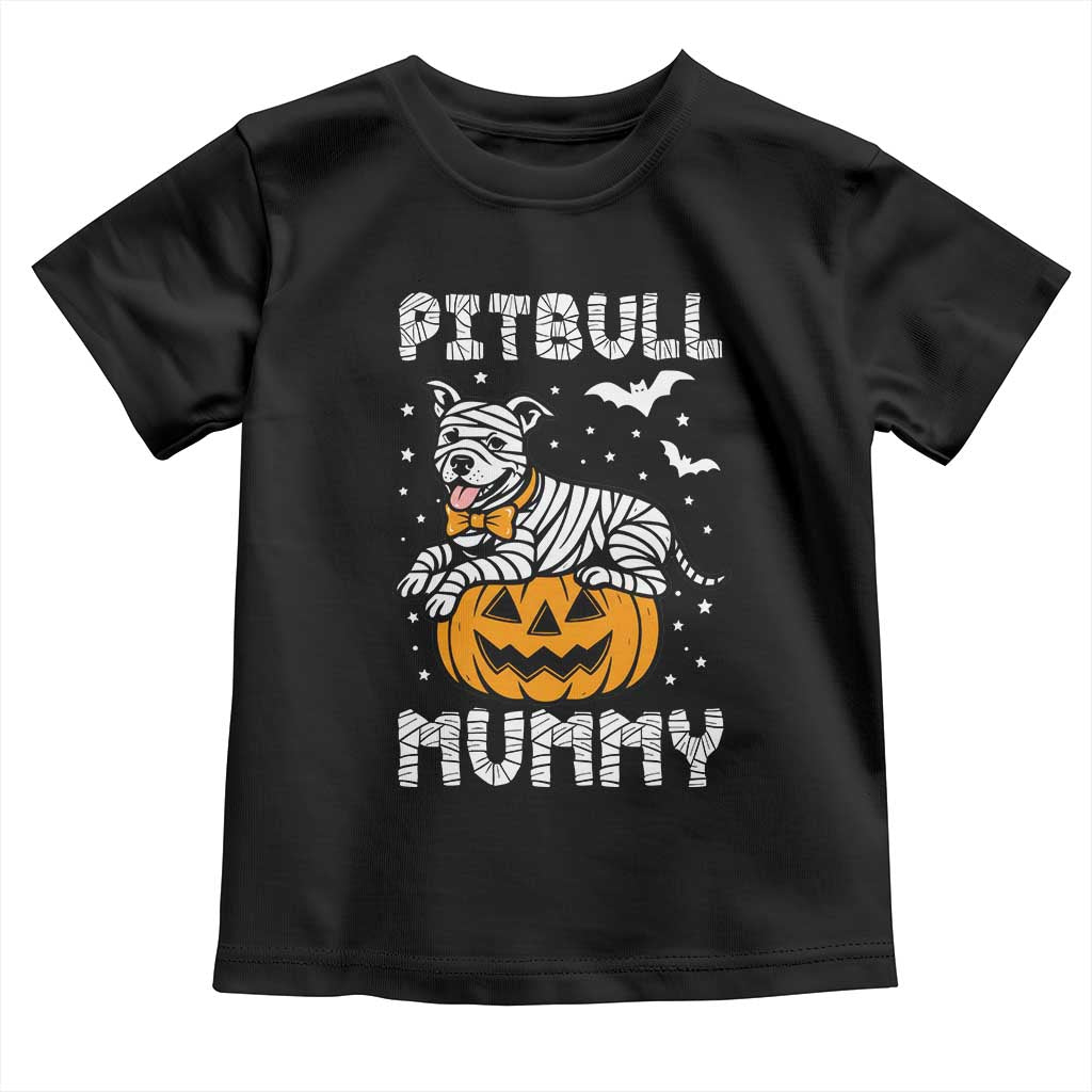 Halloween Dog Lover Toddler T Shirt Funny Pitbull Mummy TS12 Black Print Your Wear