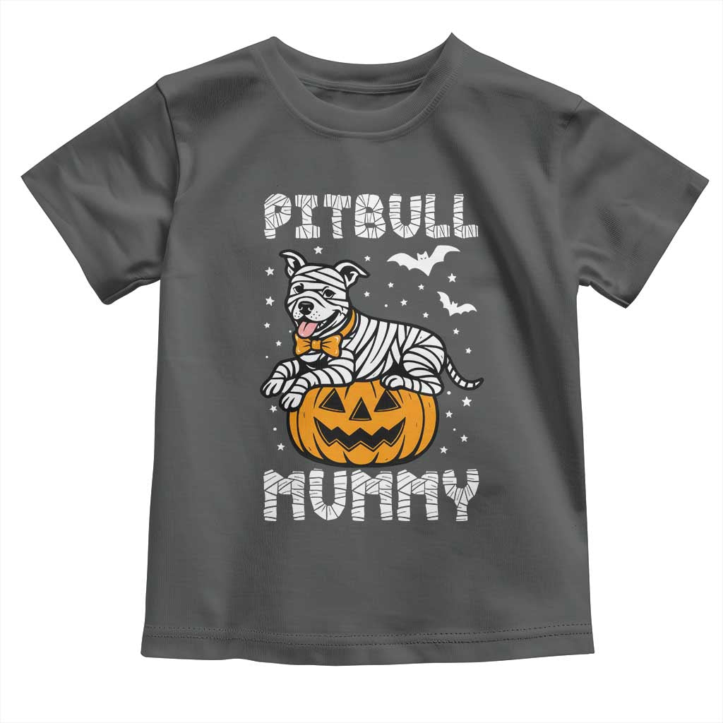 Halloween Dog Lover Toddler T Shirt Funny Pitbull Mummy TS12 Dark Heather Print Your Wear