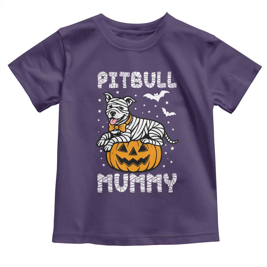 Halloween Dog Lover Toddler T Shirt Funny Pitbull Mummy TS12 Purple Print Your Wear