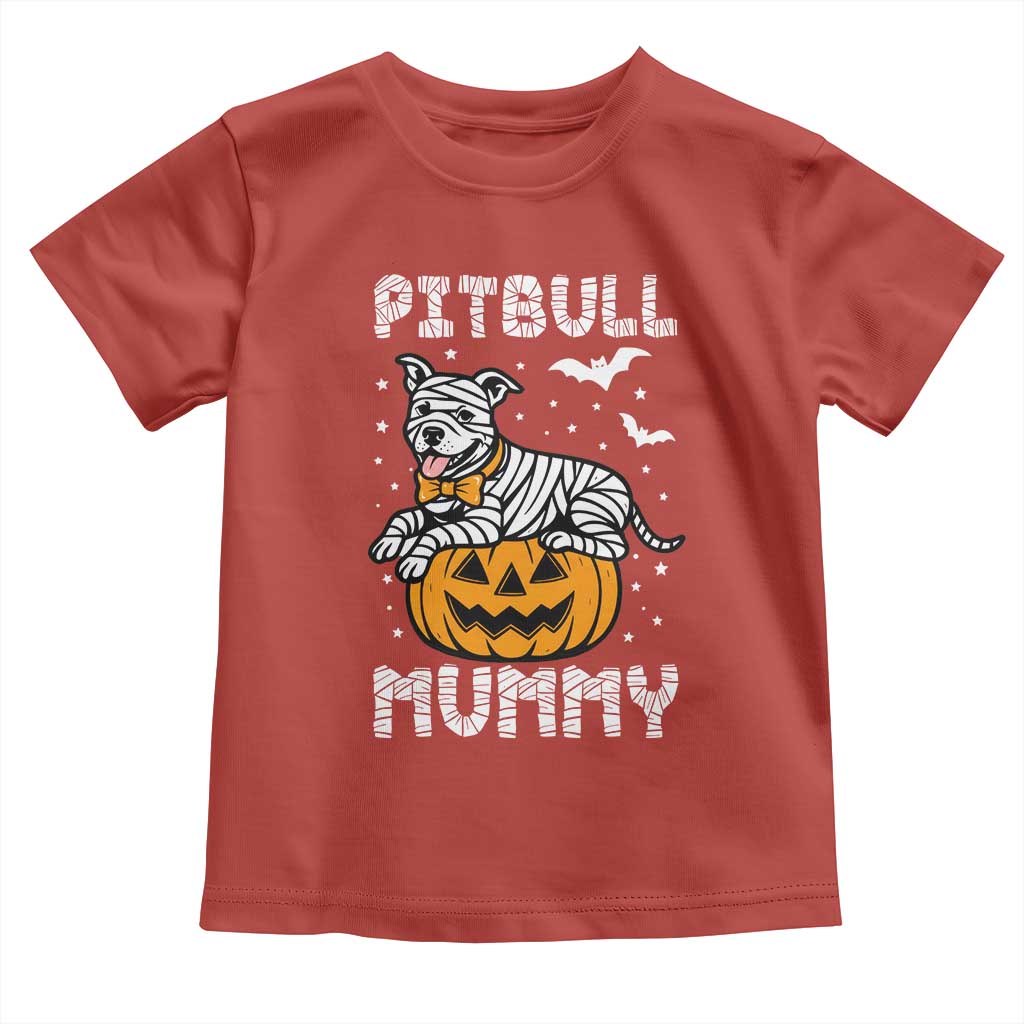 Halloween Dog Lover Toddler T Shirt Funny Pitbull Mummy TS12 Red Print Your Wear