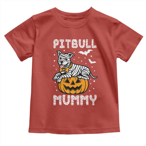 Halloween Dog Lover Toddler T Shirt Funny Pitbull Mummy TS12 Red Print Your Wear