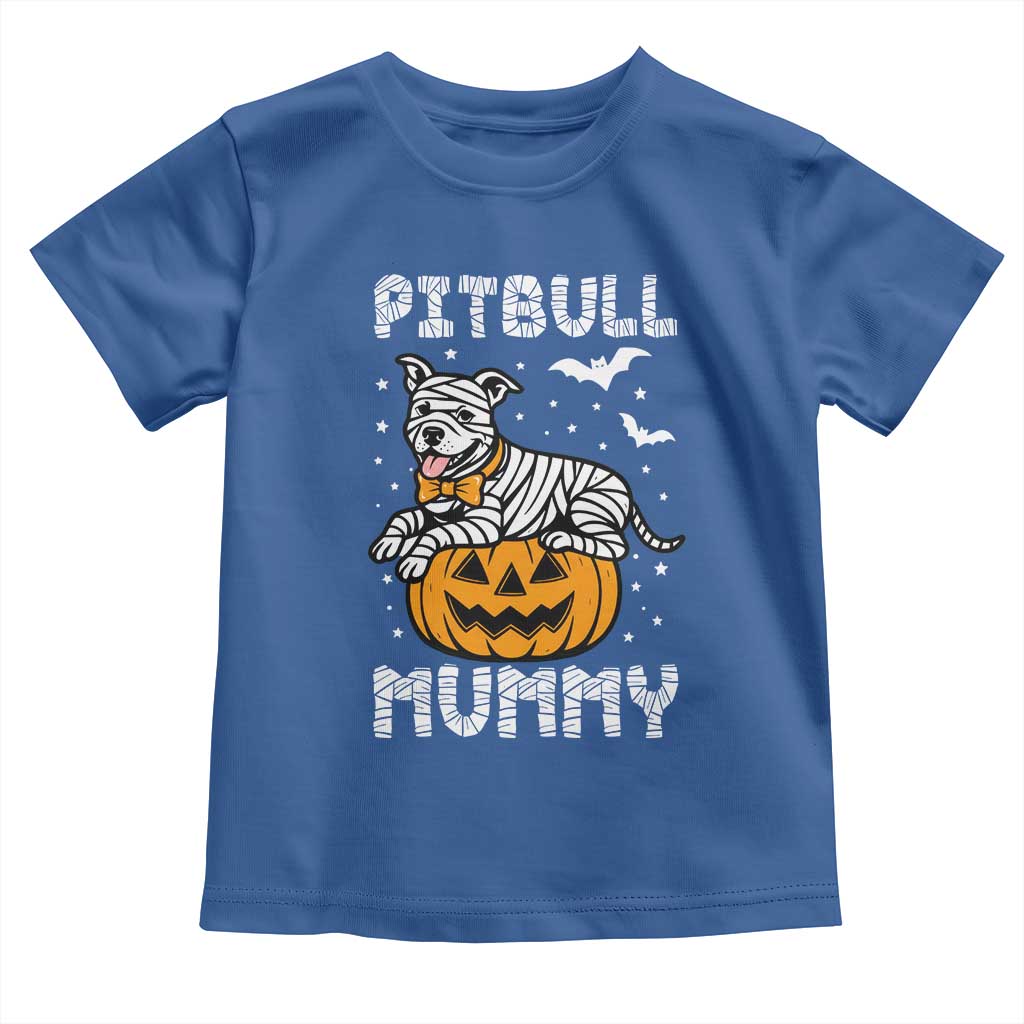 Halloween Dog Lover Toddler T Shirt Funny Pitbull Mummy TS12 Royal Blue Print Your Wear