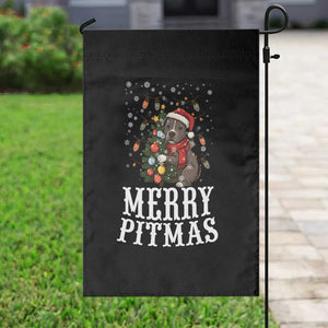 Christmas Pitbull Garden Flag Funny Merry Pitmas Tree Hug TS12 Print Your Wear