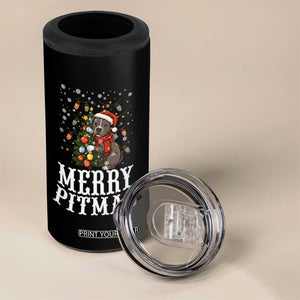 Christmas Pitbull 4 in 1 Can Cooler Tumbler Funny Merry Pitmas Tree Hug TS12 Print Your Wear