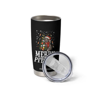 Christmas Pitbull Tumbler Cup Funny Merry Pitmas Tree Hug TS12 Print Your Wear