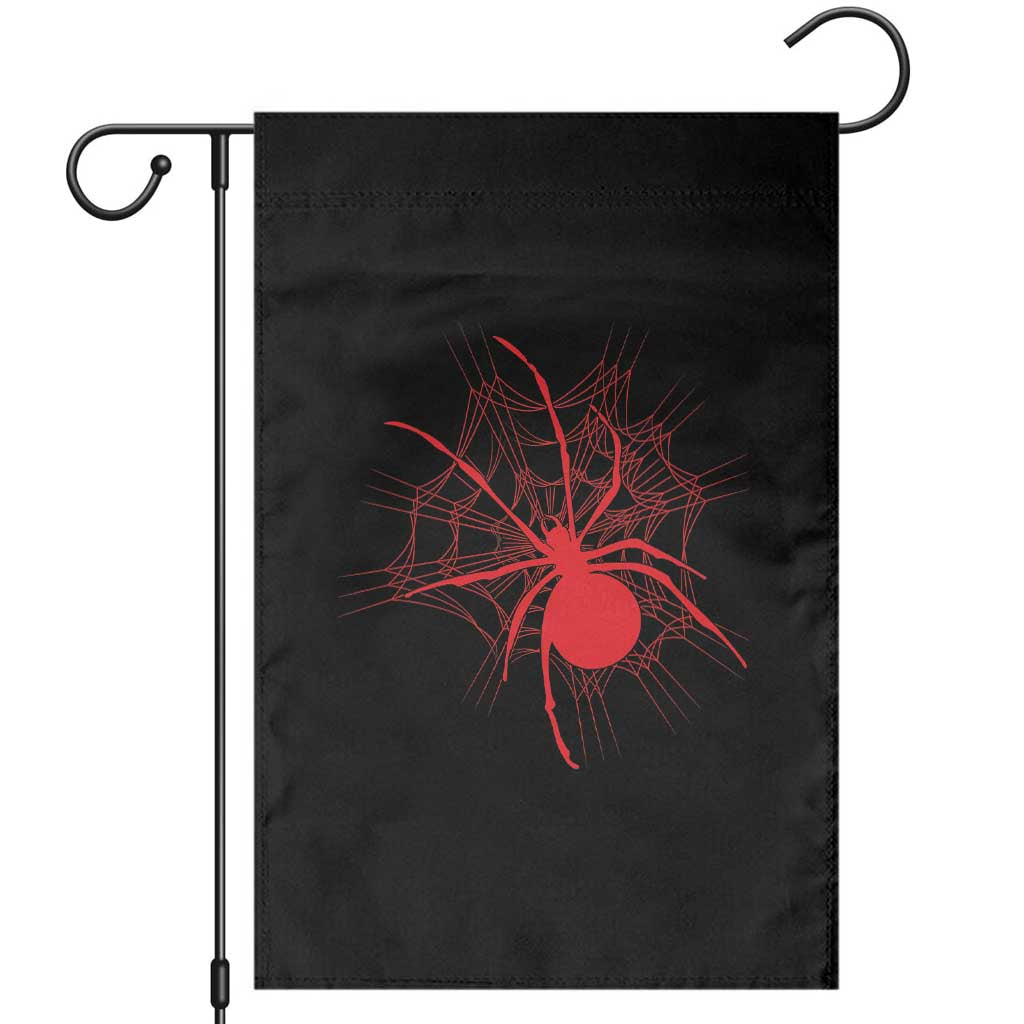 Red Black Widow Spider Garden Flag Gothic Spider Web Vintage Horror Gift TS12 Black Print Your Wear