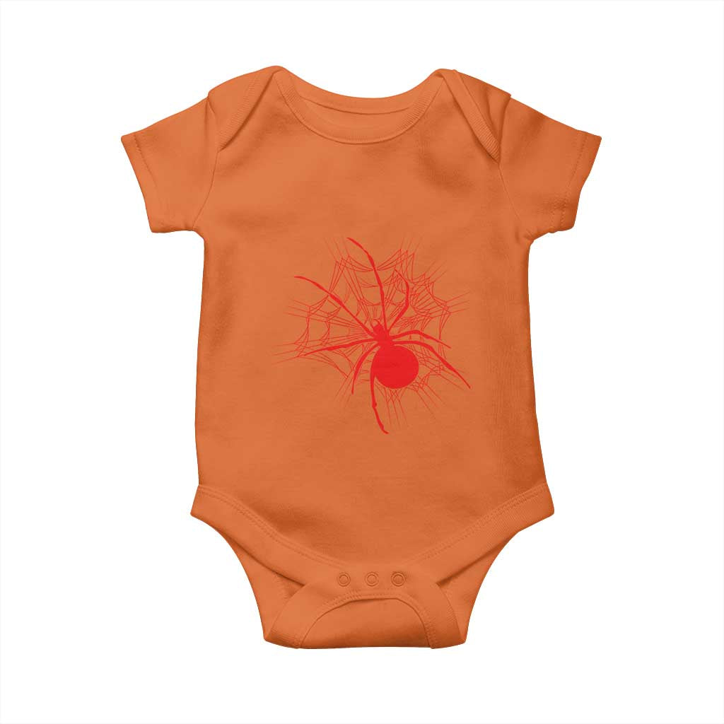 Red Black Widow Spider Baby Onesie Gothic Spider Web Vintage Horror Gift