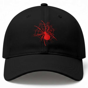 Red Black Widow Spider Baseball Cap Gothic Spider Web Vintage Horror Gift