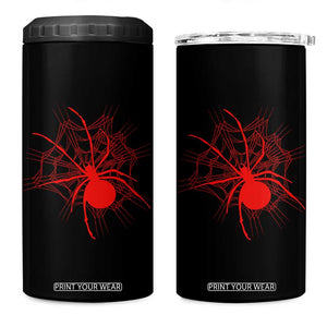 Red Black Widow Spider 4 in 1 Can Cooler Tumbler Gothic Spider Web Vintage Horror Gift TS12 One Size: 16 oz Black Print Your Wear