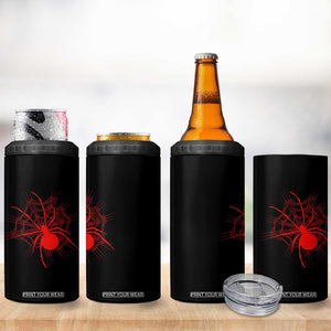 Red Black Widow Spider 4 in 1 Can Cooler Tumbler Gothic Spider Web Vintage Horror Gift TS12 Print Your Wear
