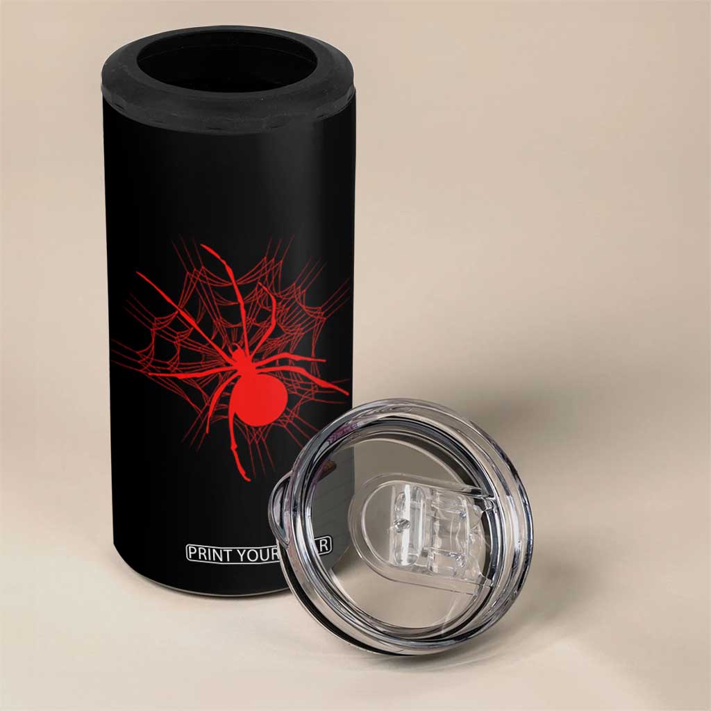 Red Black Widow Spider 4 in 1 Can Cooler Tumbler Gothic Spider Web Vintage Horror Gift TS12 Print Your Wear