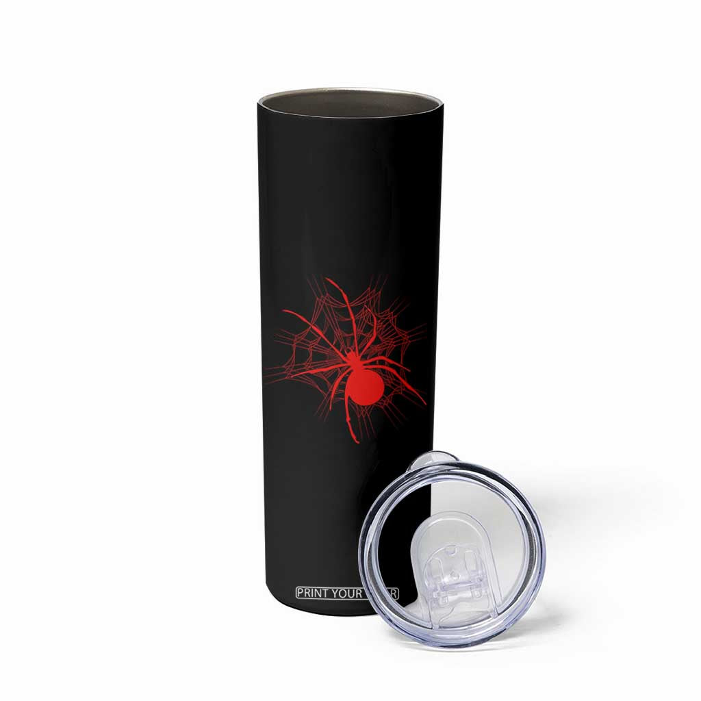 Red Black Widow Spider Skinny Tumbler Gothic Spider Web Vintage Horror Gift TS12 Print Your Wear