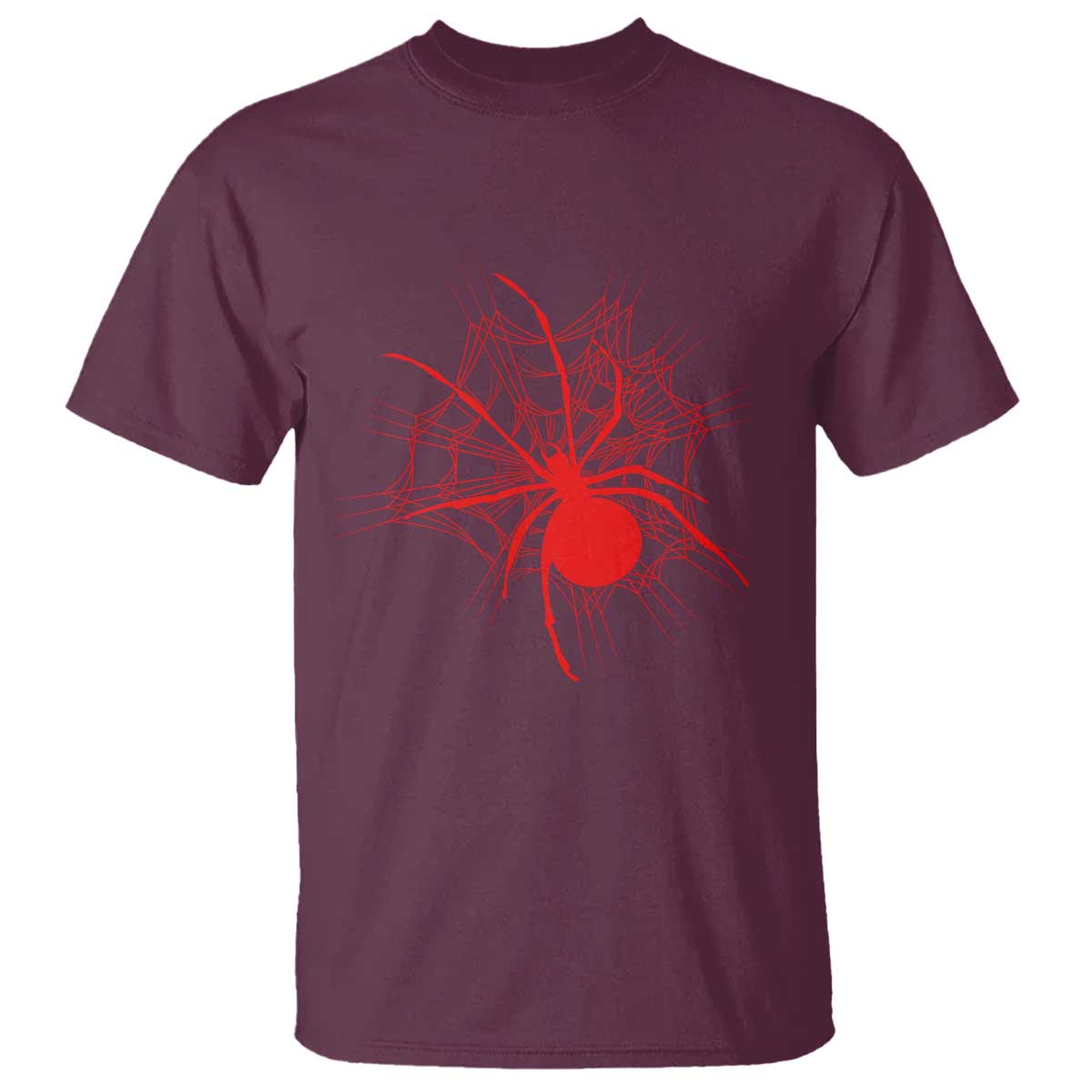 Red Black Widow Spider T Shirt Gothic Spider Web Vintage Horror Gift