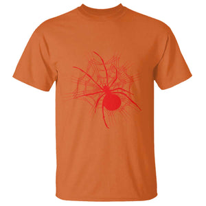 Red Black Widow Spider T Shirt Gothic Spider Web Vintage Horror Gift