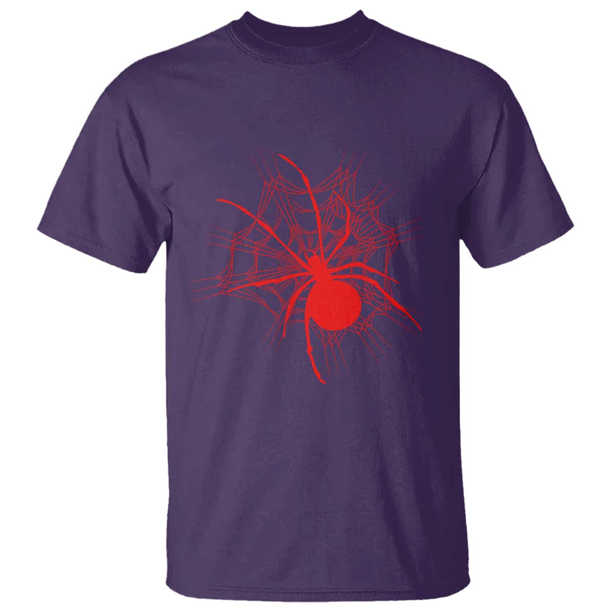 Red Black Widow Spider T Shirt Gothic Spider Web Vintage Horror Gift