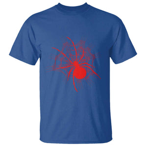 Red Black Widow Spider T Shirt Gothic Spider Web Vintage Horror Gift