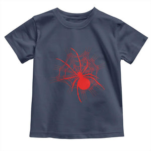 Red Black Widow Spider Toddler T Shirt Gothic Spider Web Vintage Horror Gift