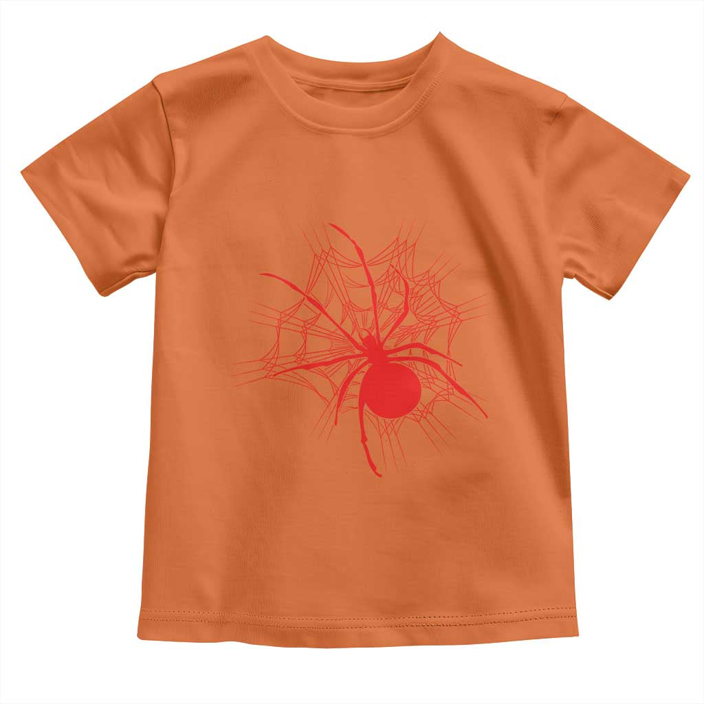 Red Black Widow Spider Toddler T Shirt Gothic Spider Web Vintage Horror Gift