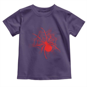 Red Black Widow Spider Toddler T Shirt Gothic Spider Web Vintage Horror Gift