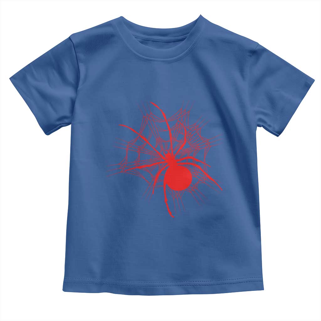 Red Black Widow Spider Toddler T Shirt Gothic Spider Web Vintage Horror Gift