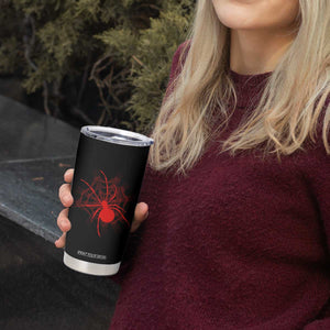 Red Black Widow Spider Tumbler Cup Gothic Spider Web Vintage Horror Gift TS12 Print Your Wear