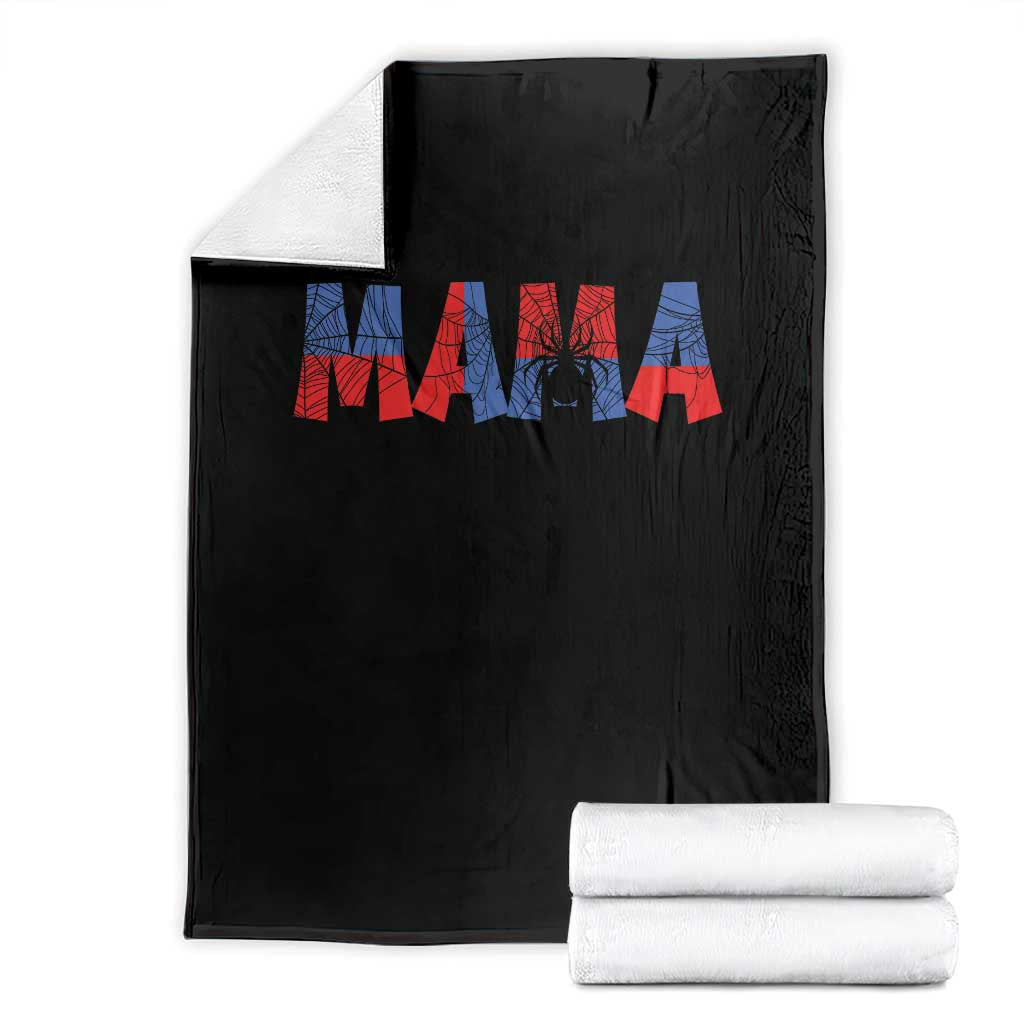 Spooky Mama Spider Web Throw Blanket Cute Halloween Mom Gift TS12 Black Print Your Wear