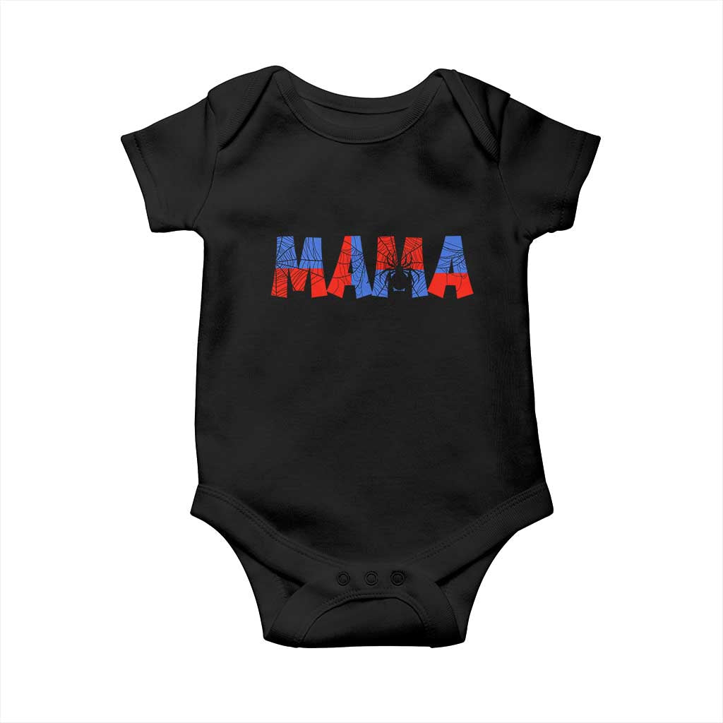 Spooky Mama Spider Web Baby Onesie Cute Halloween Mom Gift TS12 Black Print Your Wear