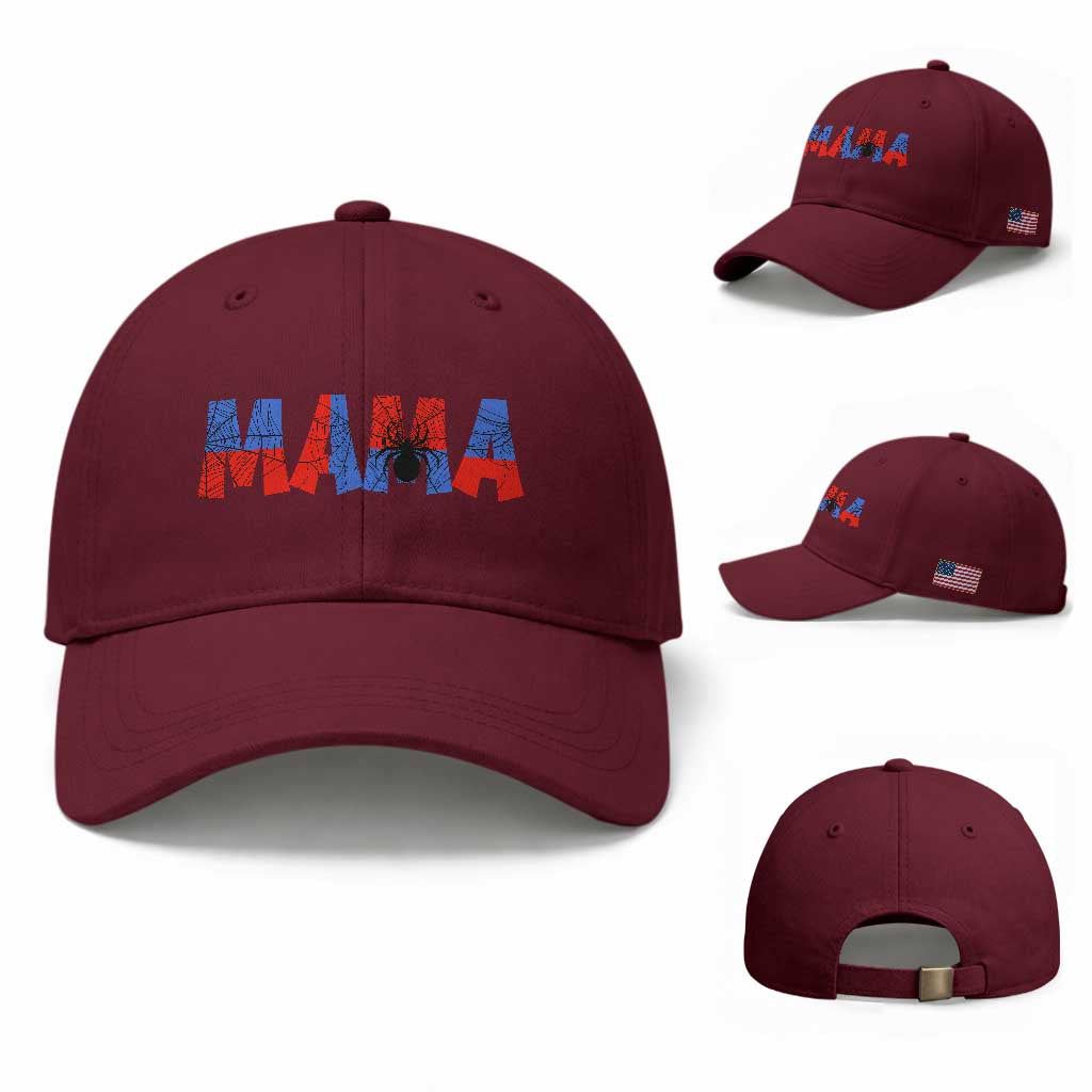 Spooky Mama Spider Web Baseball Cap Cute Halloween Mom Gift