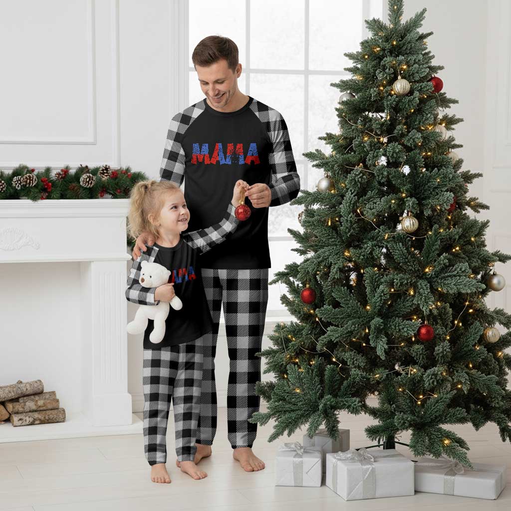 Spooky Mama Spider Web Plaid Pajama Set Cute Halloween Mom Gift