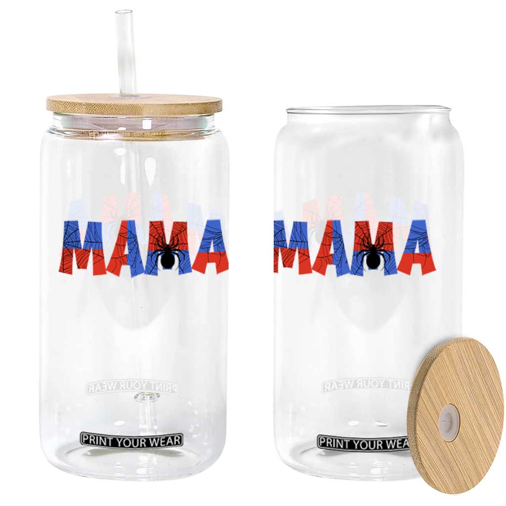 Spooky Mama Spider Web Glass Can Cute Halloween Mom Gift TS12 Print Your Wear