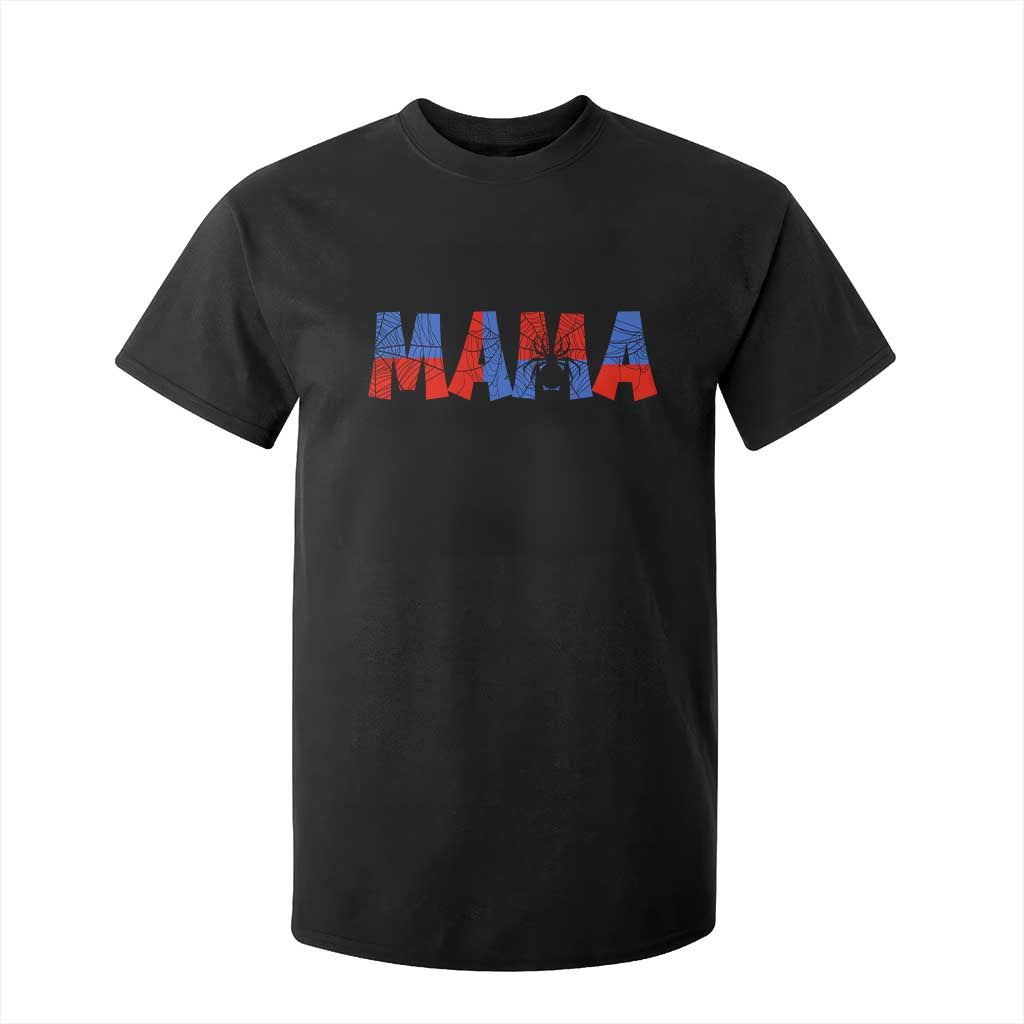 Spooky Mama Spider Web T Shirt For Kid Cute Halloween Mom Gift TS12 Black Print Your Wear
