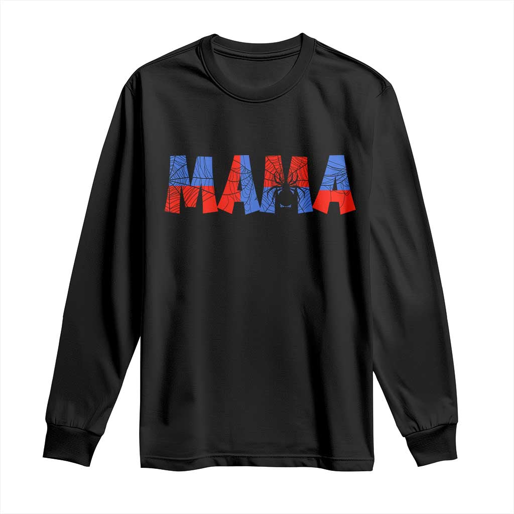 Spooky Mama Spider Web Long Sleeve Shirt Cute Halloween Mom Gift