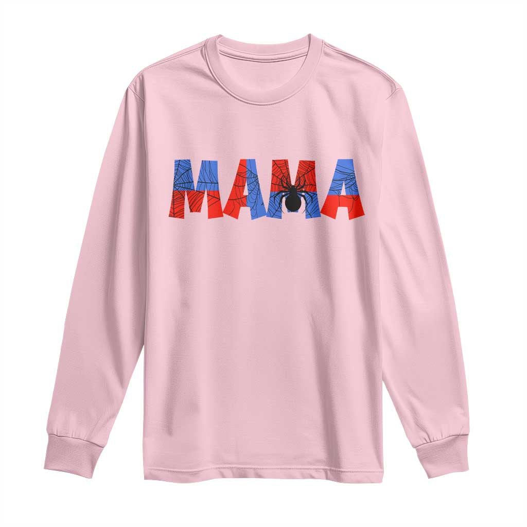 Spooky Mama Spider Web Long Sleeve Shirt Cute Halloween Mom Gift