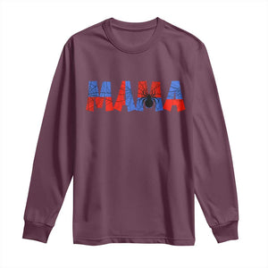 Spooky Mama Spider Web Long Sleeve Shirt Cute Halloween Mom Gift