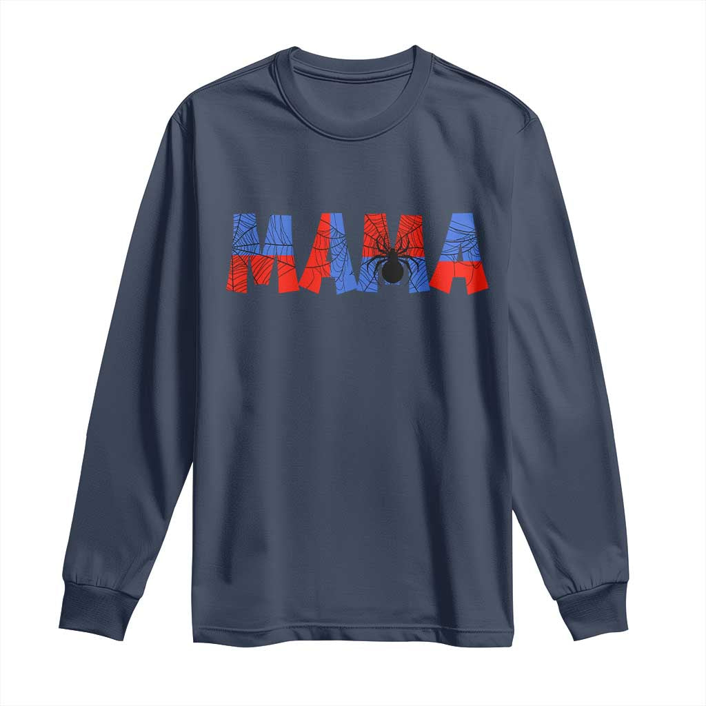 Spooky Mama Spider Web Long Sleeve Shirt Cute Halloween Mom Gift