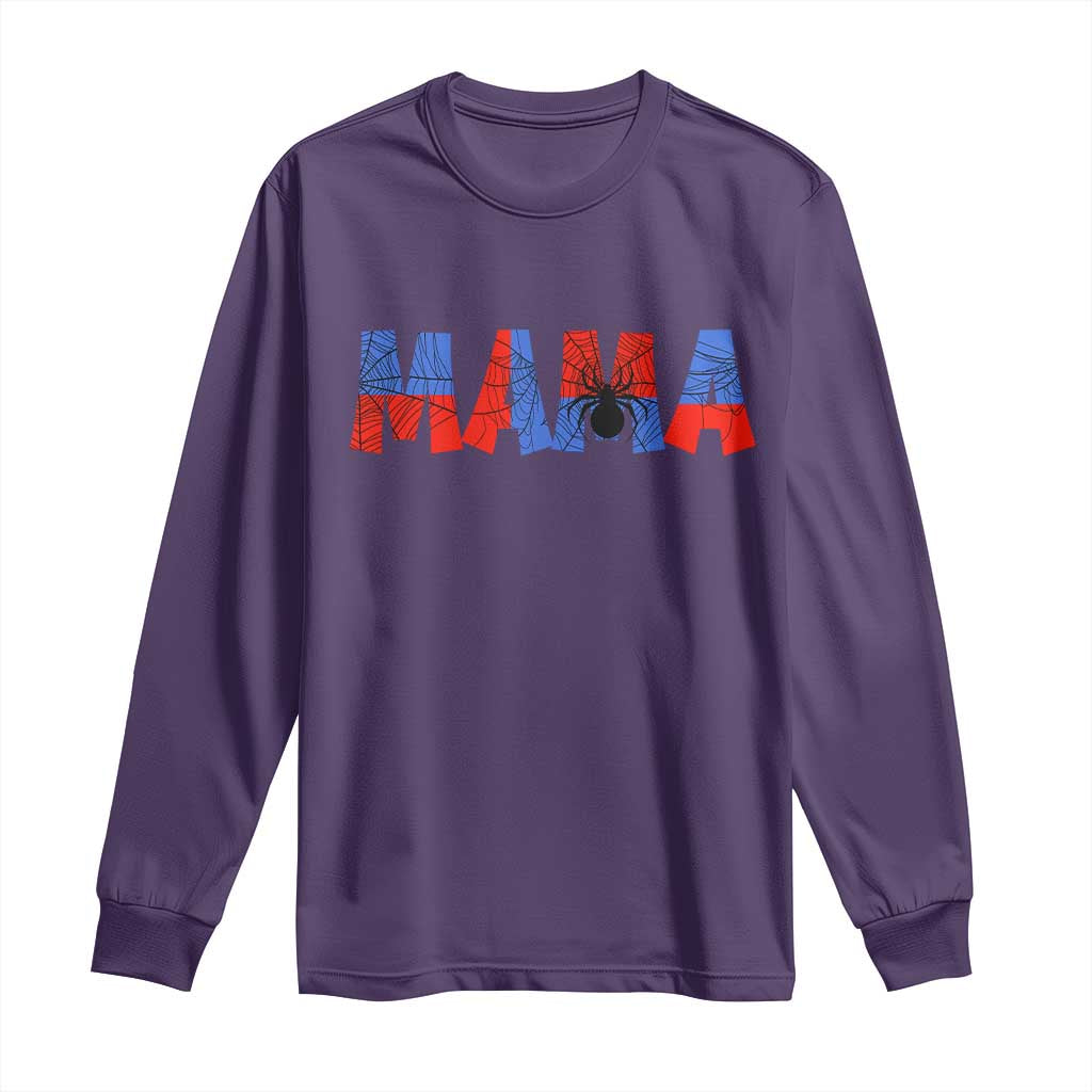 Spooky Mama Spider Web Long Sleeve Shirt Cute Halloween Mom Gift