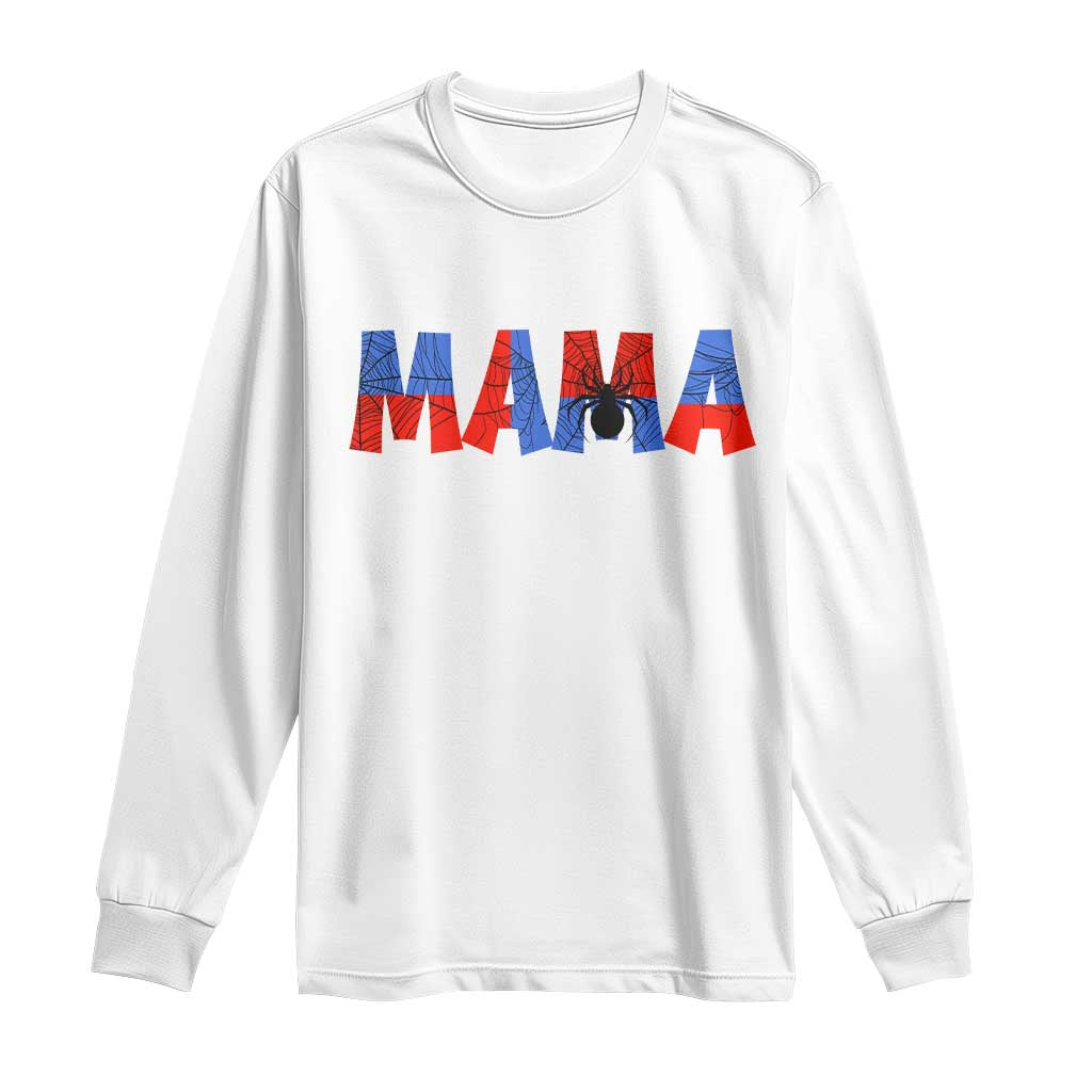 Spooky Mama Spider Web Long Sleeve Shirt Cute Halloween Mom Gift