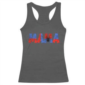 Spooky Mama Spider Web Racerback Tank Top Cute Halloween Mom Gift