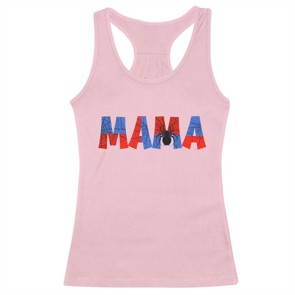Spooky Mama Spider Web Racerback Tank Top Cute Halloween Mom Gift
