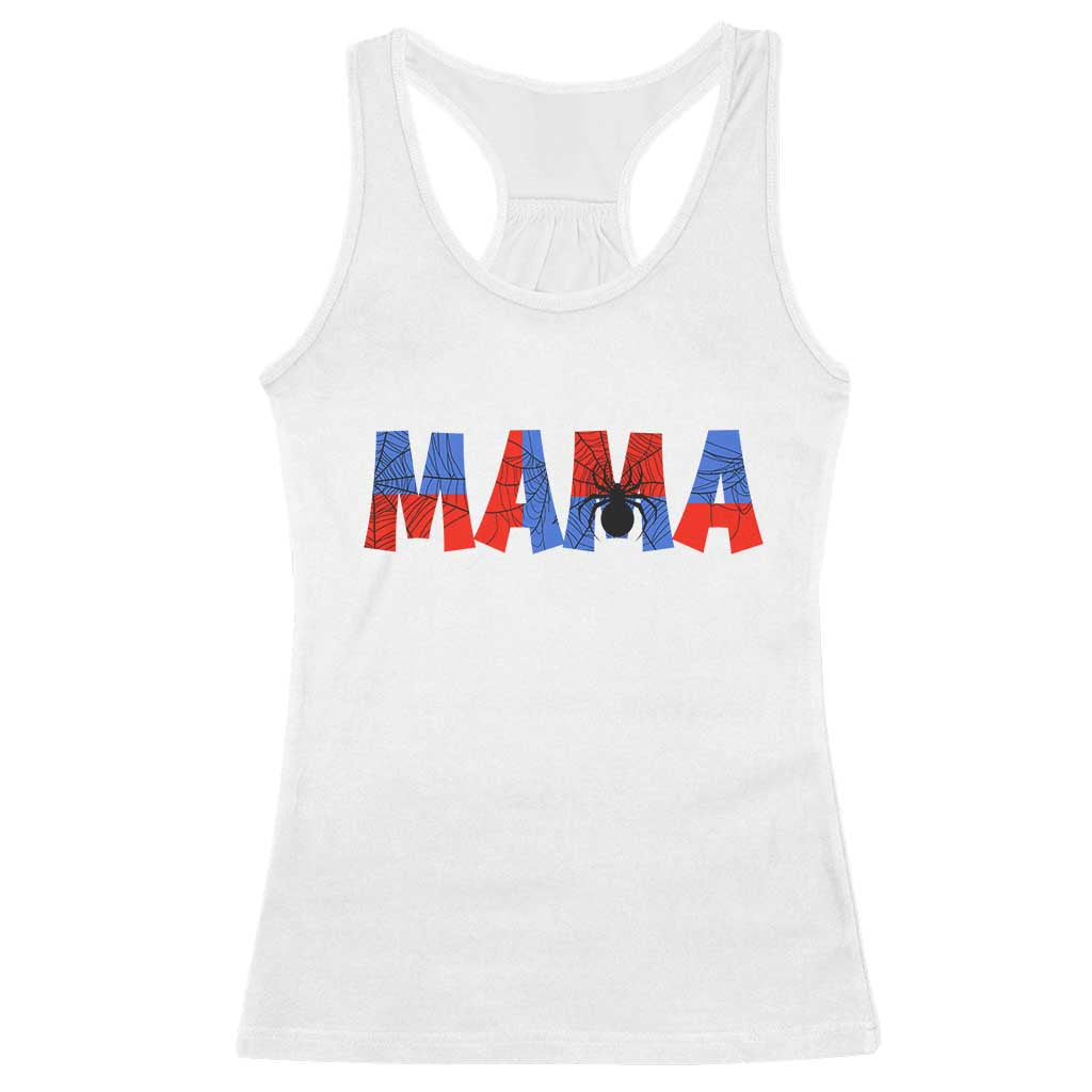 Spooky Mama Spider Web Racerback Tank Top Cute Halloween Mom Gift