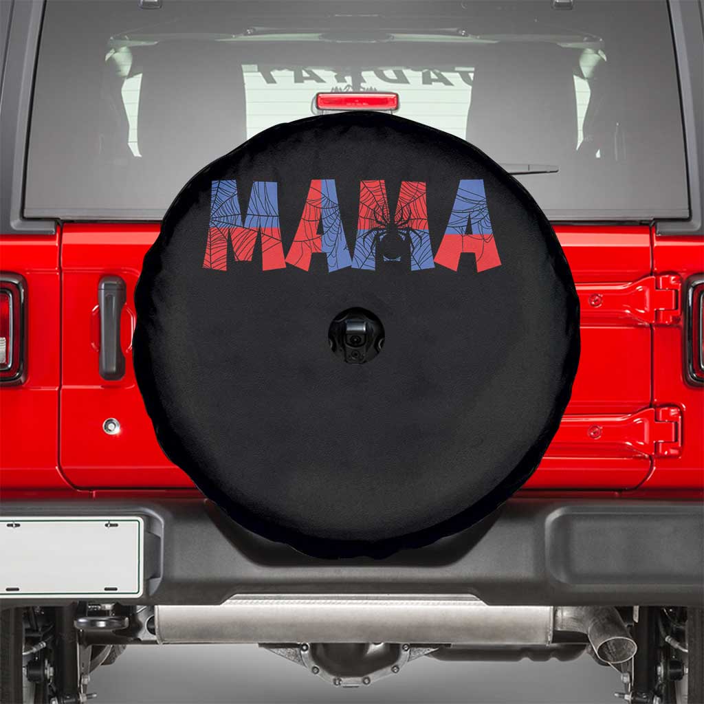 Spooky Mama Spider Web Spare Tire Cover Cute Halloween Mom Gift TS12 Black Print Your Wear