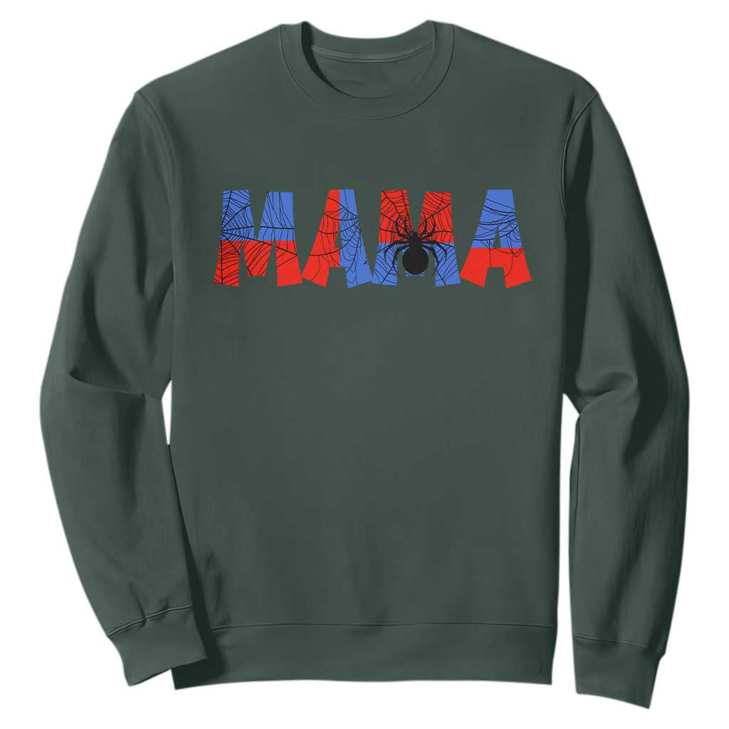 Spooky Mama Spider Web Sweatshirt Cute Halloween Mom Gift