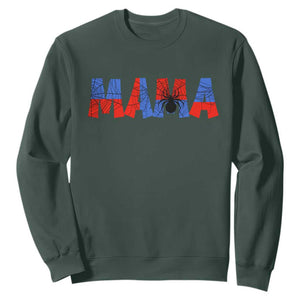 Spooky Mama Spider Web Sweatshirt Cute Halloween Mom Gift