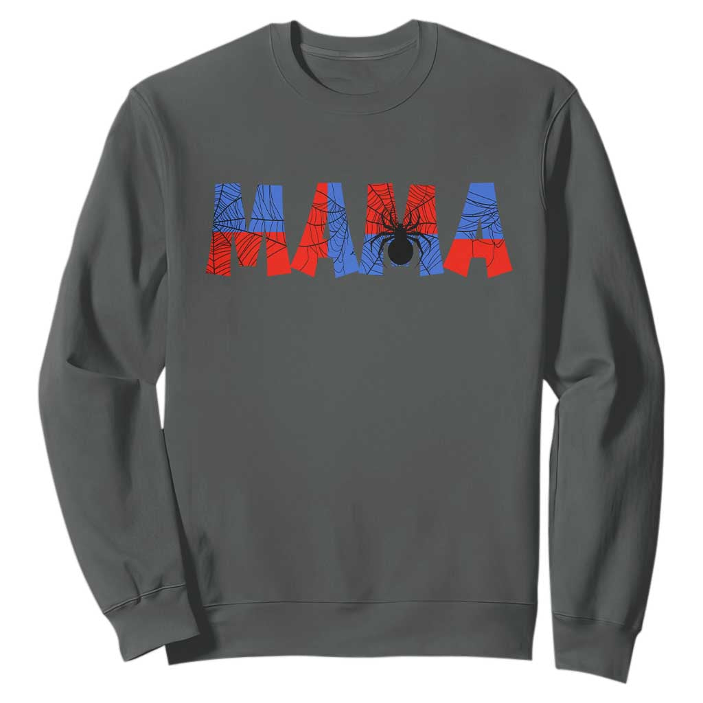 Spooky Mama Spider Web Sweatshirt Cute Halloween Mom Gift