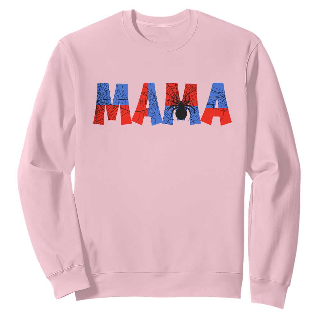 Spooky Mama Spider Web Sweatshirt Cute Halloween Mom Gift