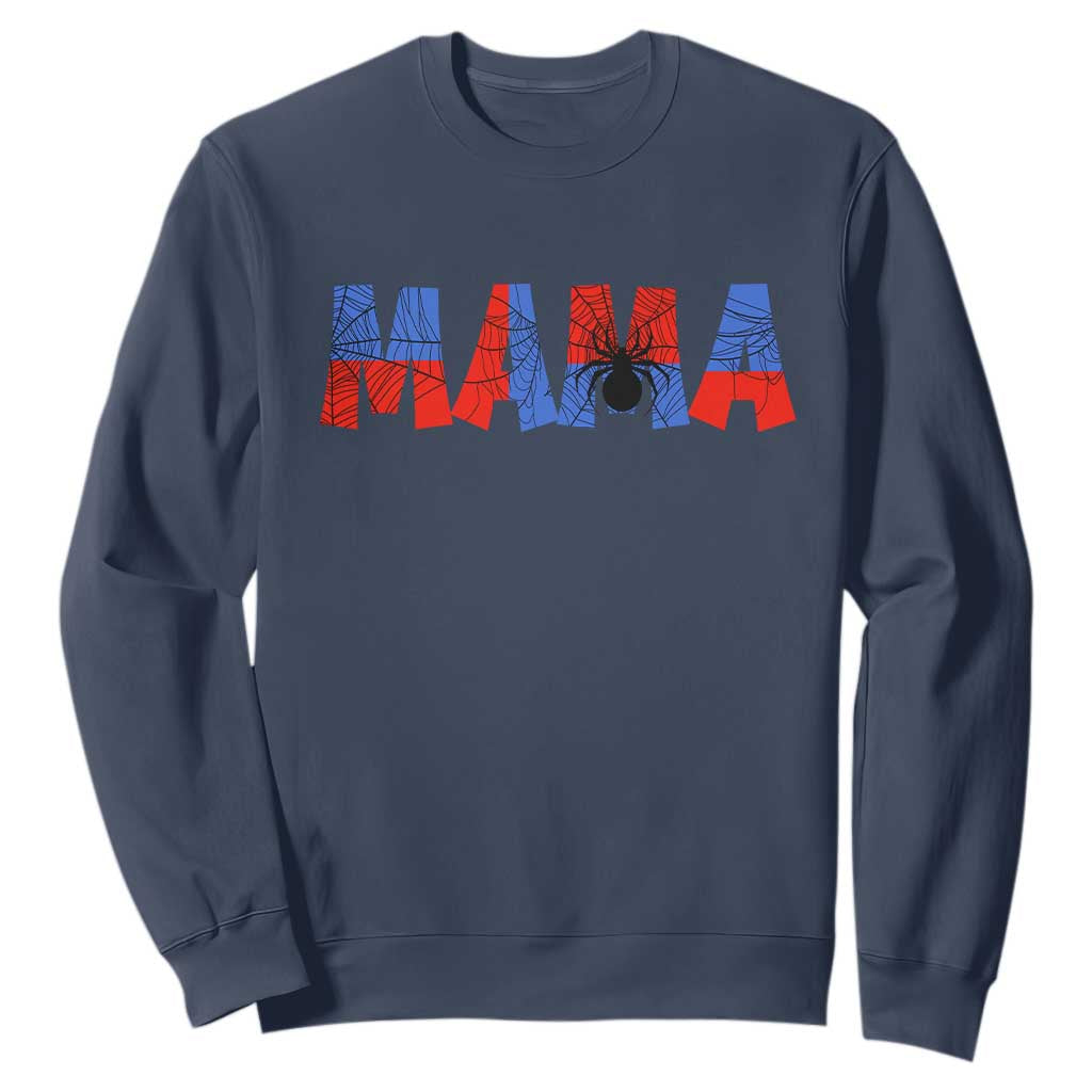 Spooky Mama Spider Web Sweatshirt Cute Halloween Mom Gift
