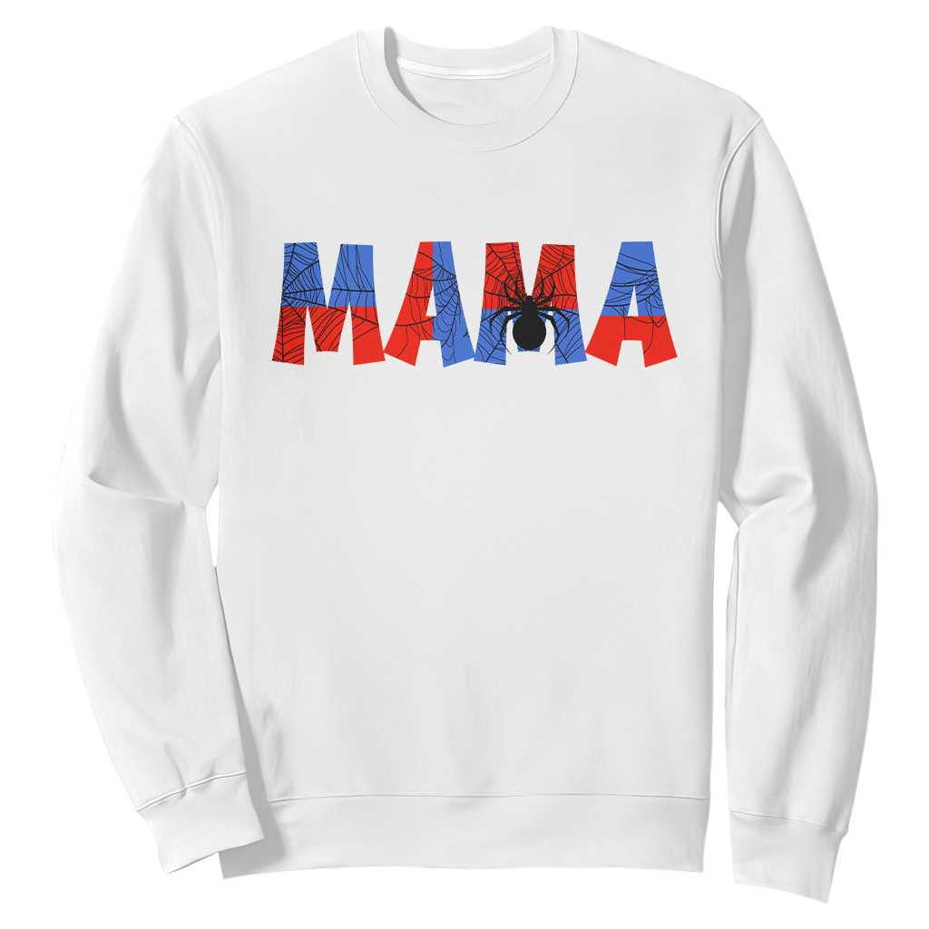 Spooky Mama Spider Web Sweatshirt Cute Halloween Mom Gift